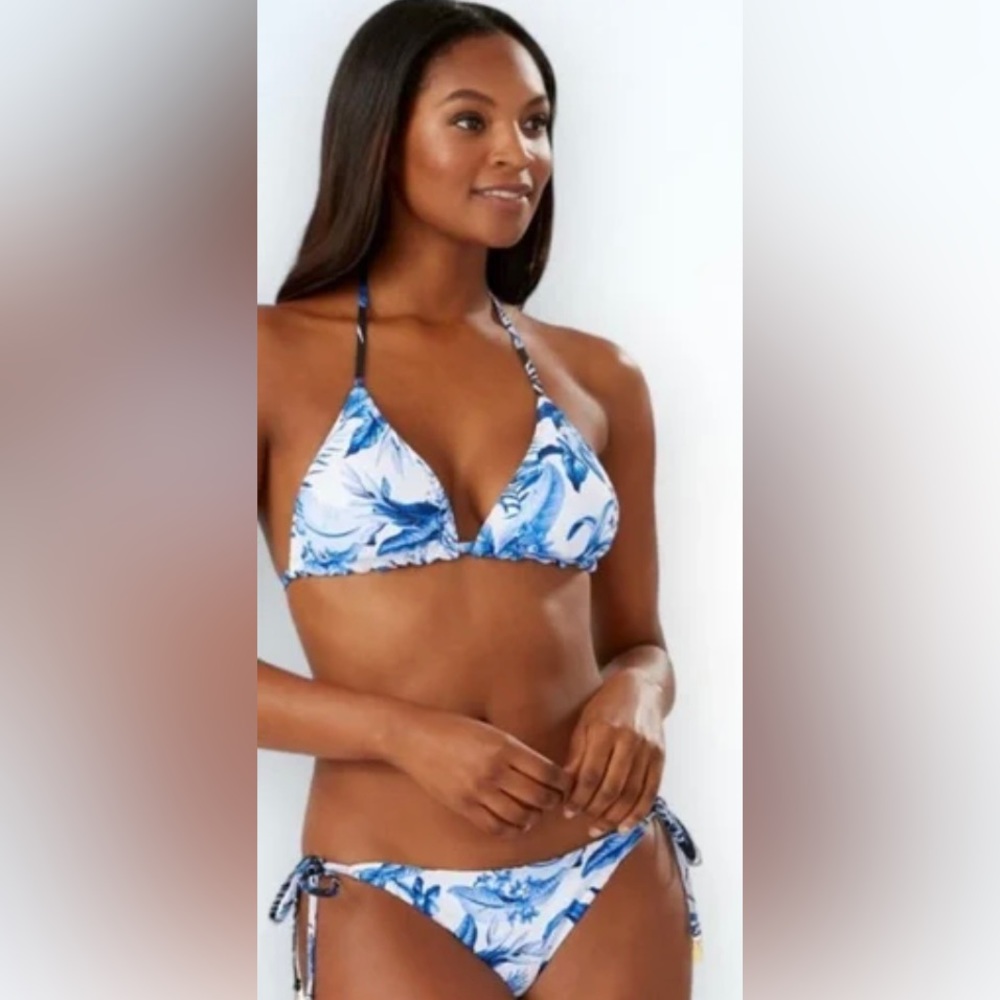 Tommy Bahama Indigo Garden Reversible Triangle Bikini Top